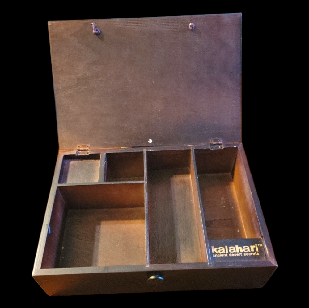 Vtg Kalahari Ancient Desert Secrets Empty Jewelry Stash Trinket Box